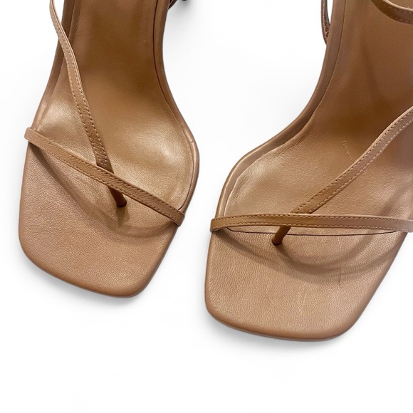 NWT Vince Qiana Tan Leather Strappy Block Heels Square Toe Sandals 10 - Picture 9 of 13